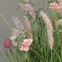 Bouquet champêtre artificiel fleurs des champs 50 cm rose en coupe