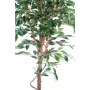 FICUS artificiel TRONC SIMPLE Grandes Feuilles  vert ou vert/crème 120 à 270 cm